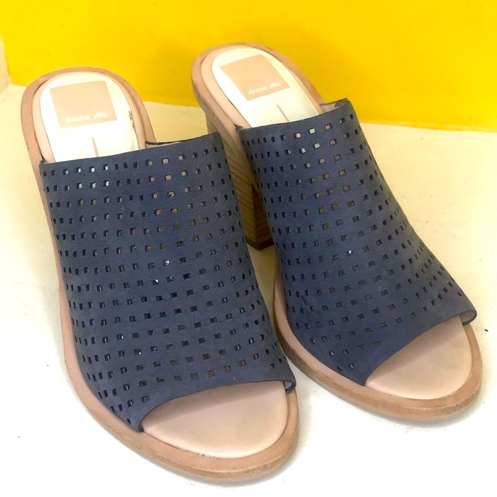 DOLCE VITA Perforated Leather Slides